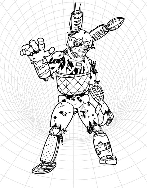 fnaf coloring pages springtrap|springtrap from five nights coloring page.